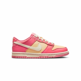 Reflective Safety Accents Gel Heel Support Kid's Dunk Low 'Strawberry Peach'