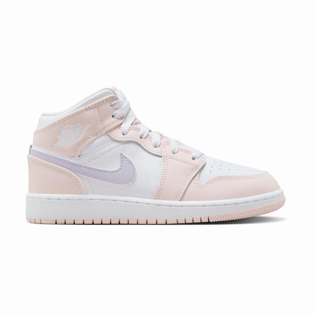 Kids Air Jordan 1 Mid 'Pink Wash' soccer players