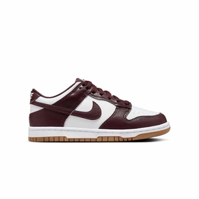 Kids Dunk Low 'Burgundy Crush' lace - up closure