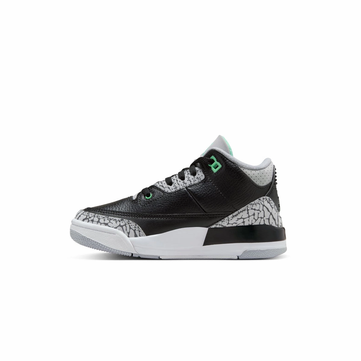 Non - Slip Kids Jordan 3 'Green Glow'