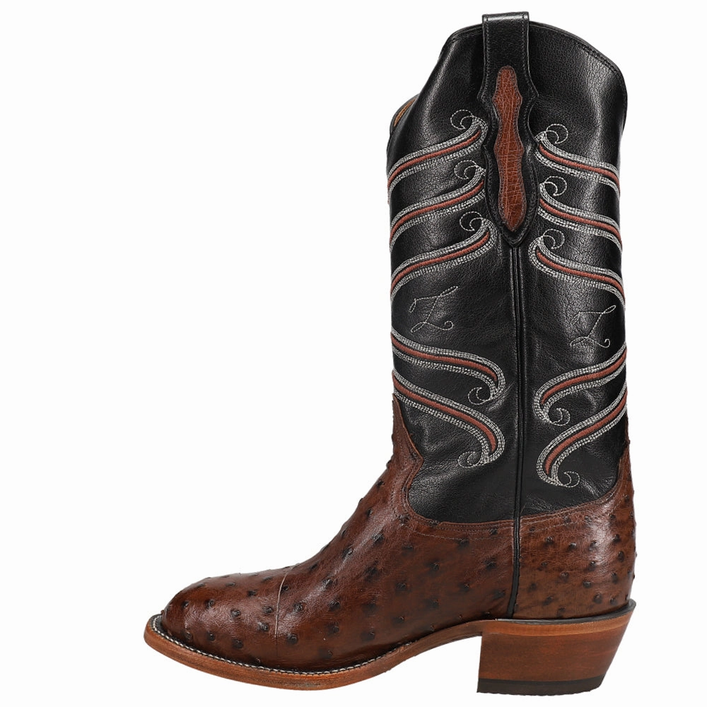 Kosse 13 Inch Full Quill Ostrich Round Toe Cowboy Boots All-day lining