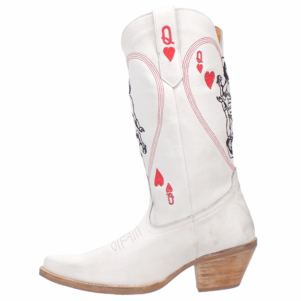 Mountain Trail Flexible Frame Urban Traveler Queen A Hearts Embroidered Round Toe Pull On Cowboy Boots