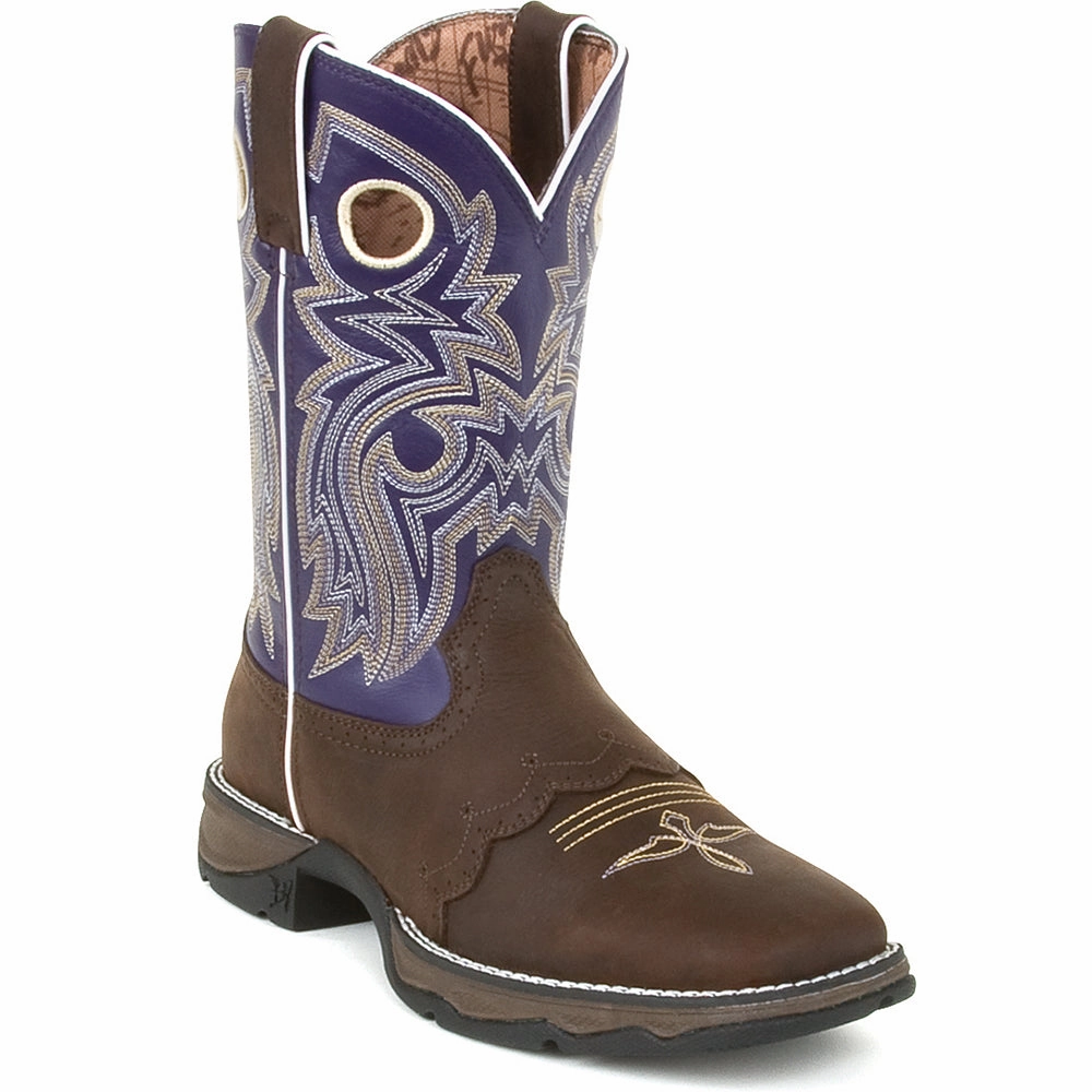 Seamless Feel Lady Rebel Embroidered Cowboy Square Toe Boots