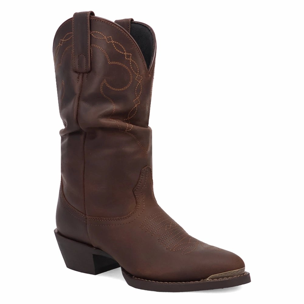 Lazy River Round Toe Pull On Cowboy Boots Padded Interior Rainy Day Commuter Seamless Comfort Weather Resistant User