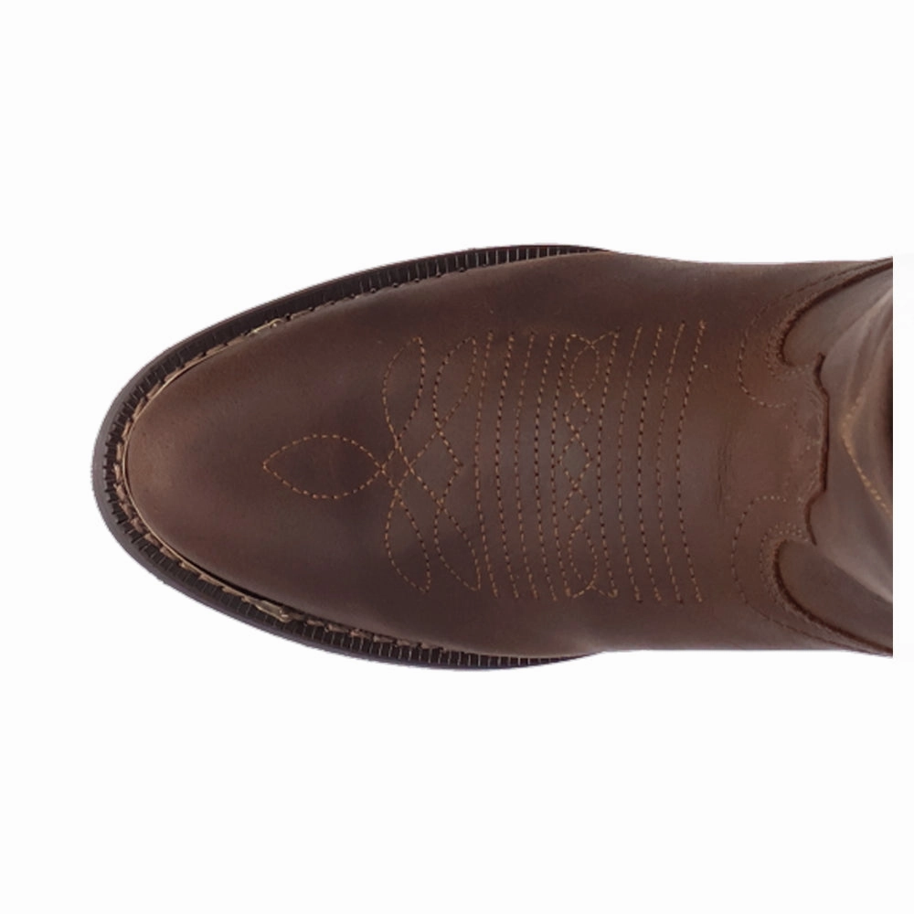 Lazy River Round Toe Pull On Cowboy Boots Construction Fit Zip Up Style