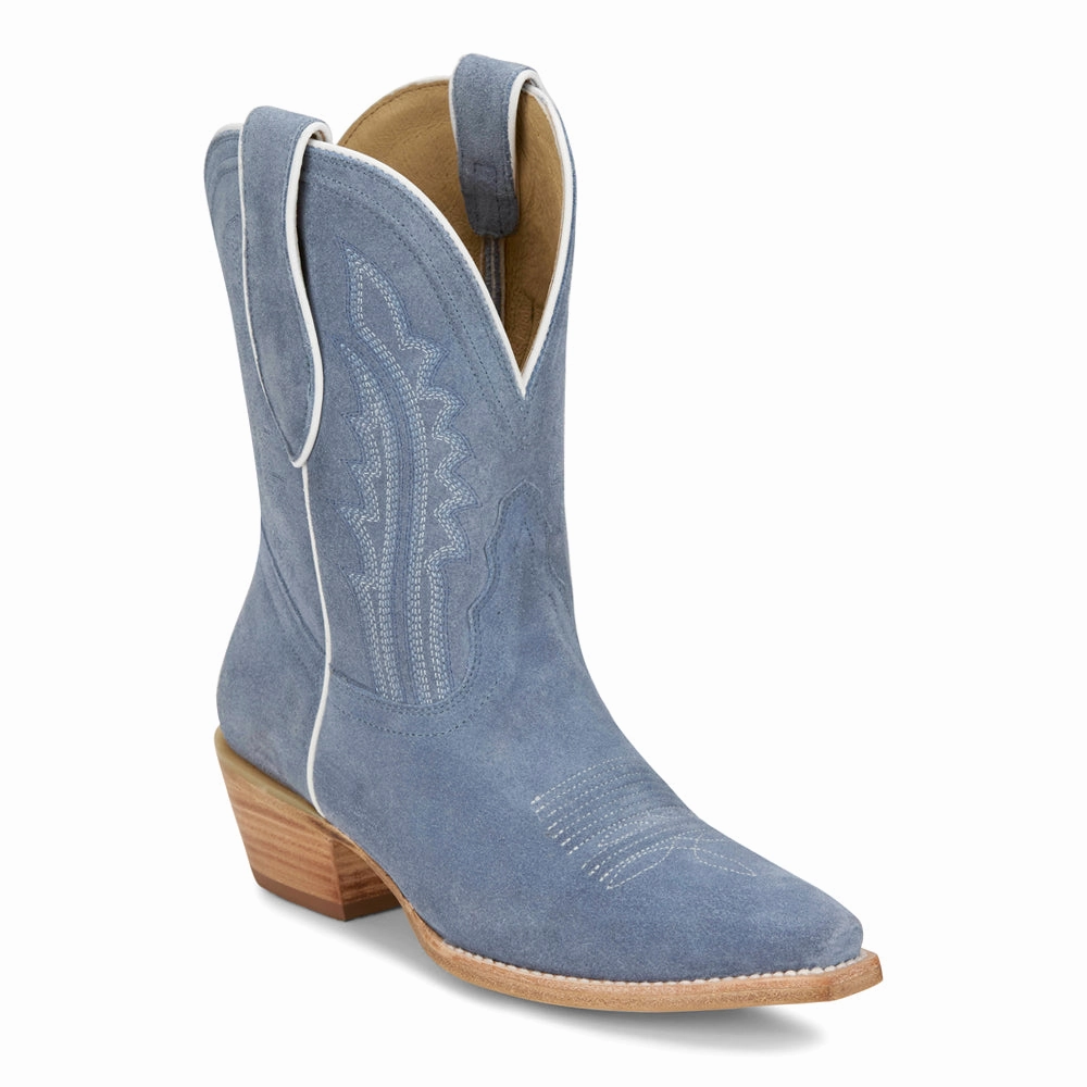 Lea 9 Inch Suede Snip Toe Cowboy Boots Long Last
