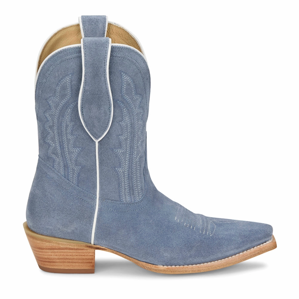 Stylish And Functional High-Top Style Lea 9 Inch Suede Snip Toe Cowboy Boots
