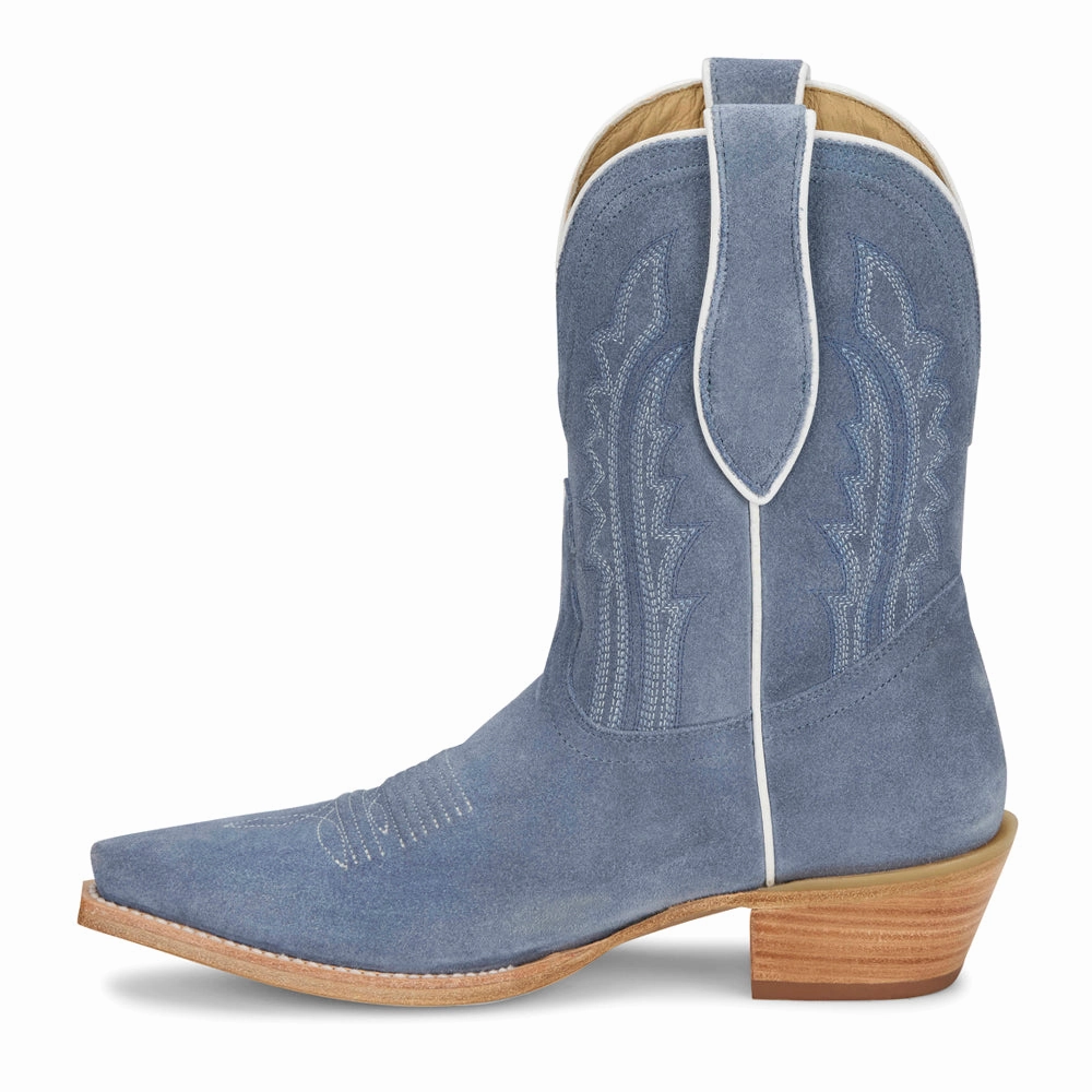 Zip Fast Comfy All Lea 9 Inch Suede Snip Toe Cowboy Boots