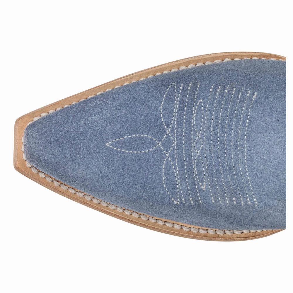 Easy To Clean Shock Absorbing River Crossing Lea 9 Inch Suede Snip Toe Cowboy Boots