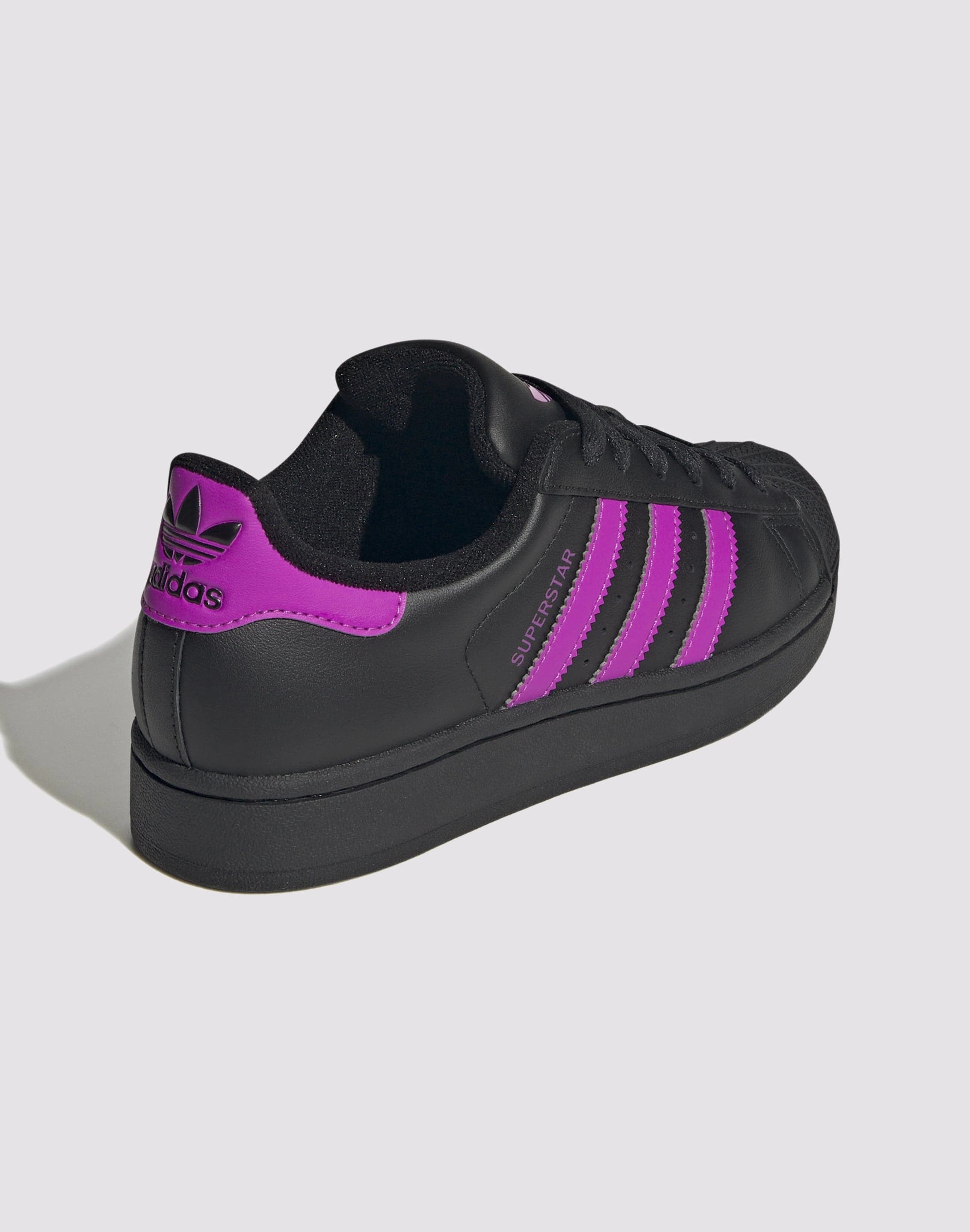 Superior Cushioning Adidas Originals Superstar II "Black/Flash Pink" Grade School Girls'