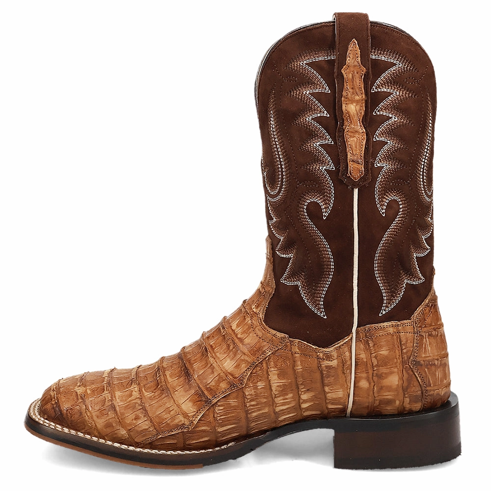 walking companions Luxurious Comfort Leon Caiman Embroidered Square Toe Pull On Cowboy Boots
