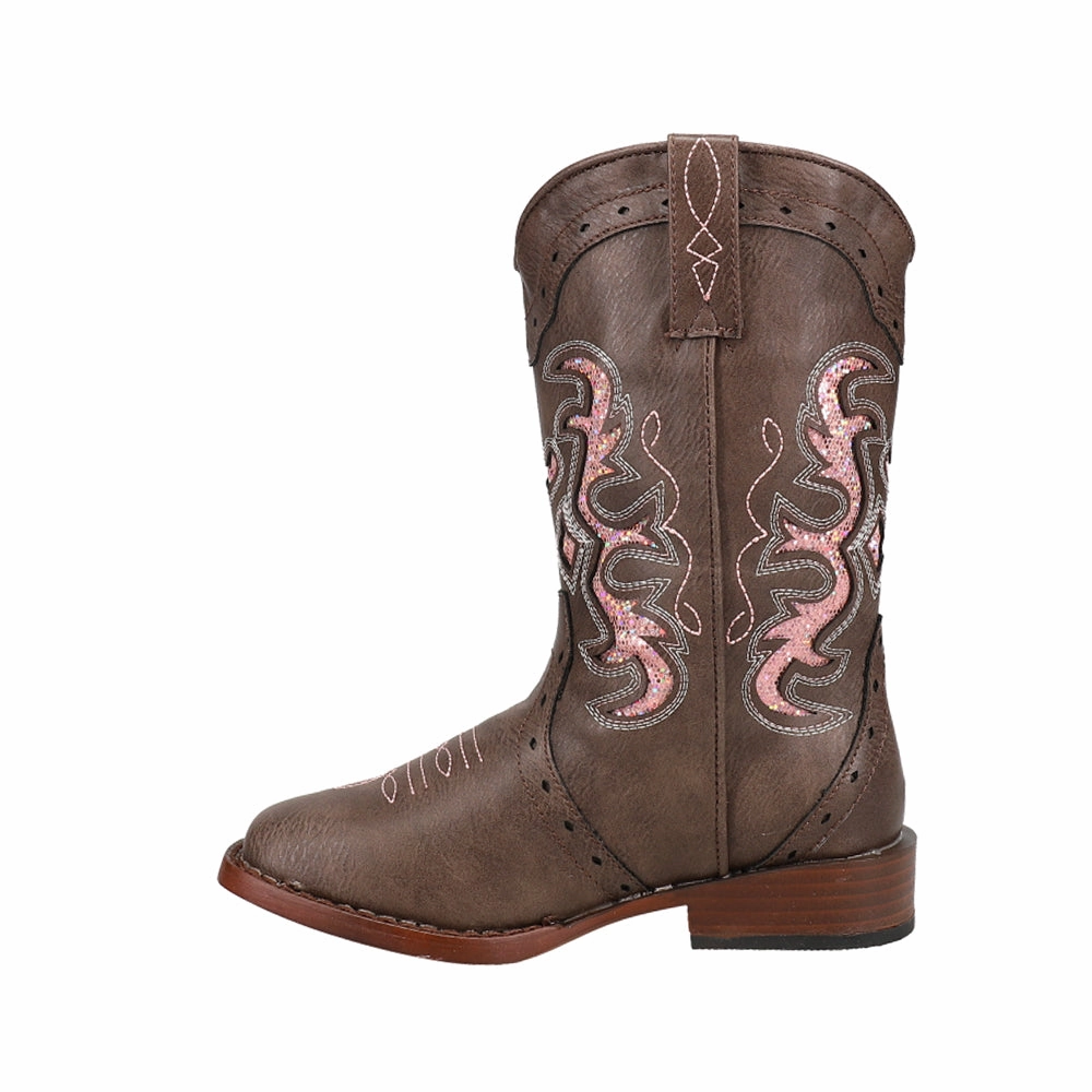 Thermal Core Windy Weather Lexi Rhinestone Square Toe Cowboy Boots (Little Kid-Big Kid)