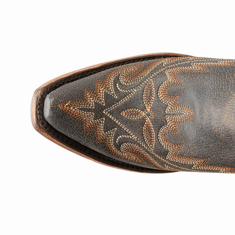 Lexington Embroidered Snip Toe Boot Stable Support Rainy Day Commuter