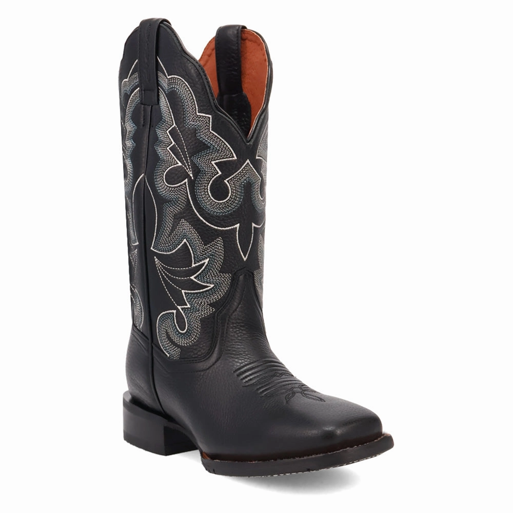 Low Profile Weekend Camping Lizzie Embroidered Square Toe Pull On Cowboy Boots