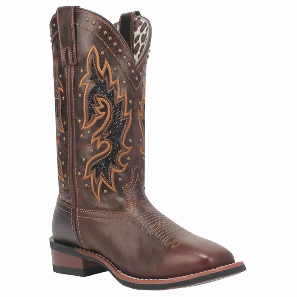 Seamless Comfort Rural Traveler Lockhart Studded Embroidered Square Toe Cowboy Boots