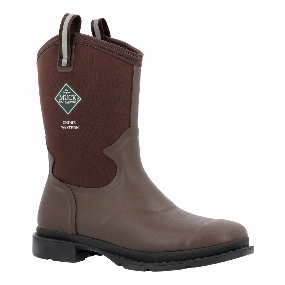 extra-large Chore Western Mid 12 Inch Waterproof Soft Toe Work Boots