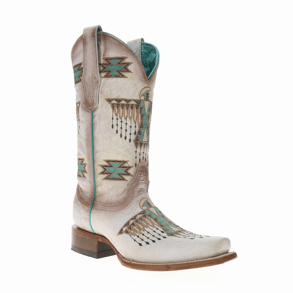 Slip Resistant Backcountry Camper Extreme Durability Woven Eagle Embroidery Square Toe Cowboy Boots