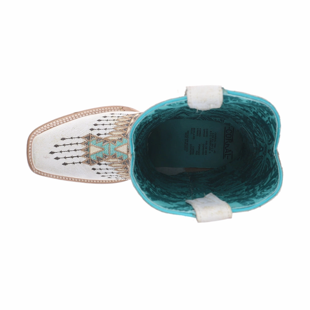 Woven Eagle Embroidery Square Toe Cowboy Boots Feather Light Mountain Climber