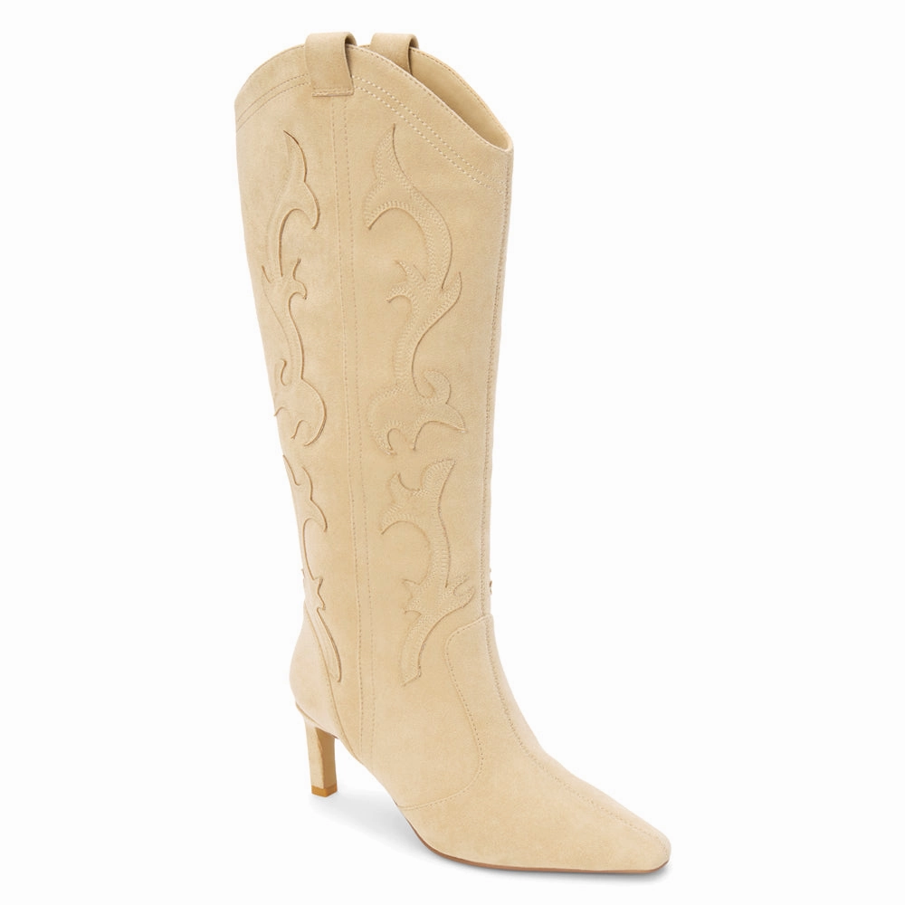 Cushioned Insole Abrams Embroidered Pointed Toe Pull On Cowboy Boots