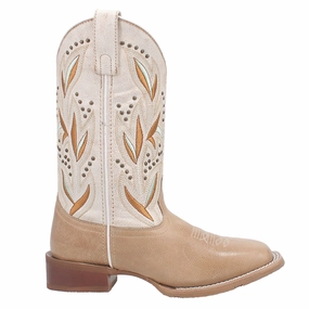 Eco Material Snow Trekker Lydia Embroidered Studded Square Toe Cowboy Boots