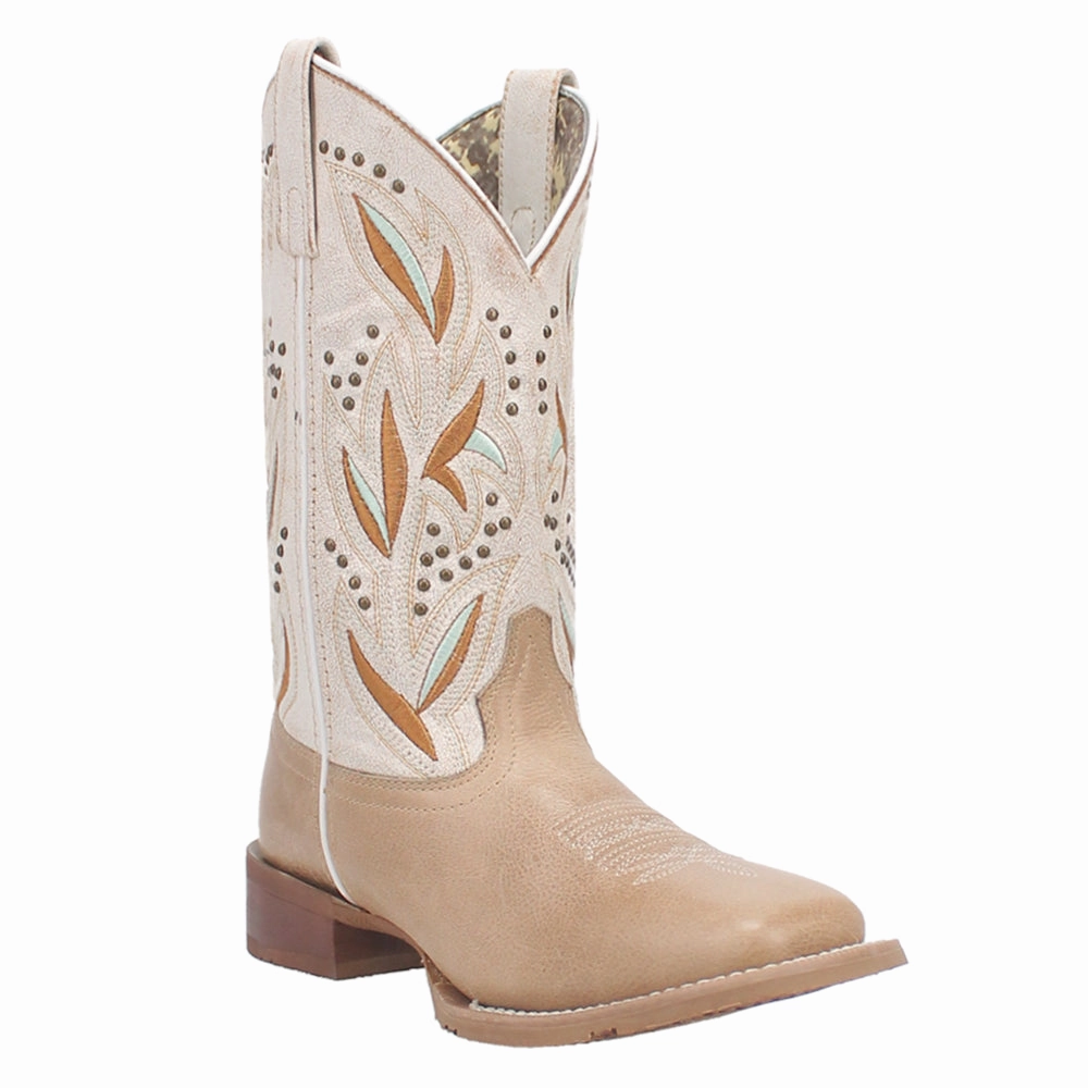 Quick Drying River Crossing Lydia Embroidered Studded Square Toe Cowboy Boots