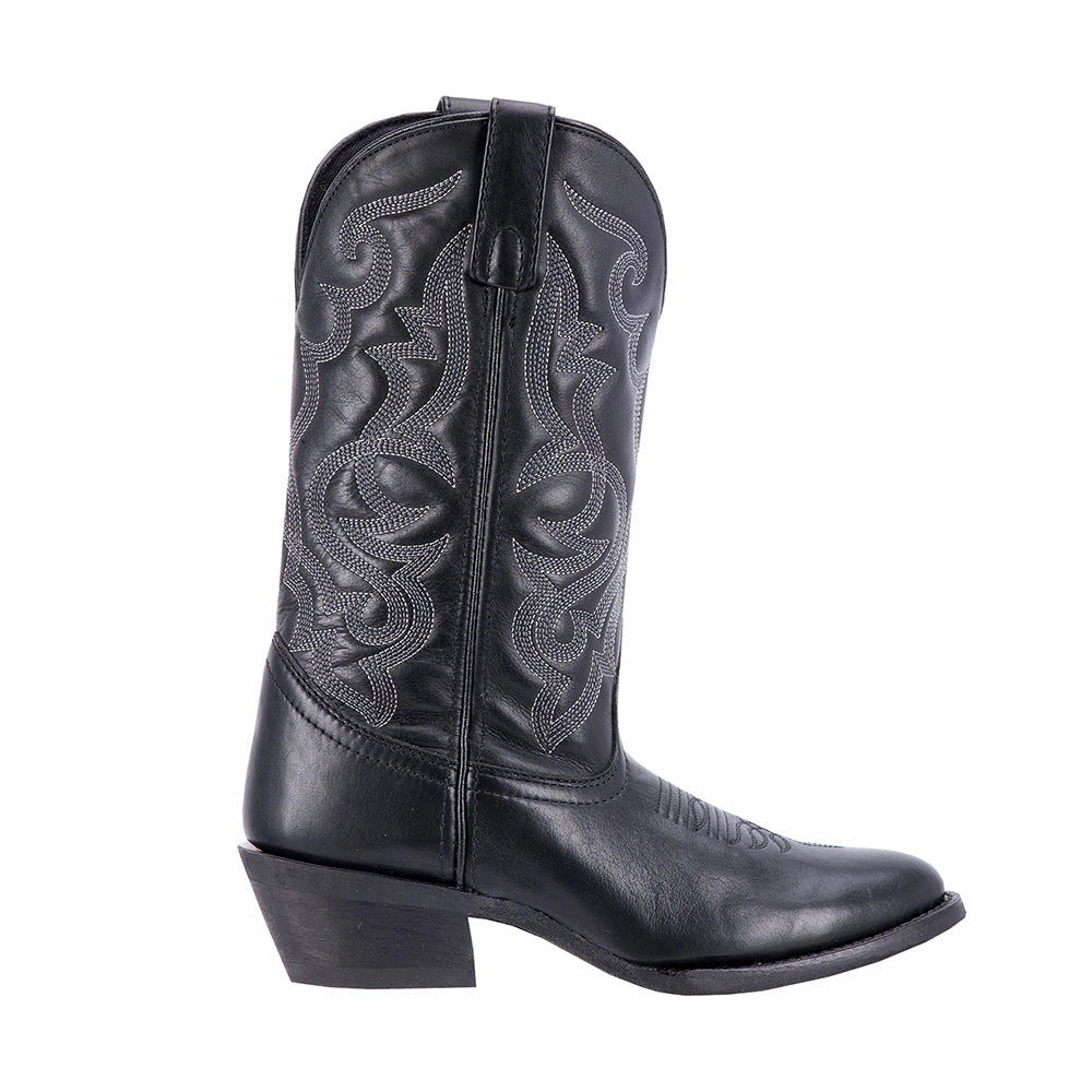 Maddie Embroidered Round Toe Pull On Cowboy Boots Comfortable Flex Rugged Built River Crossing