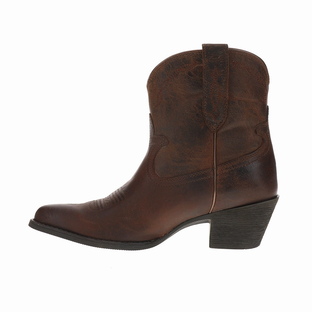 Maggie Embroidered Pointed Toe Cowboy Booties Urban Bold Metallic Edge