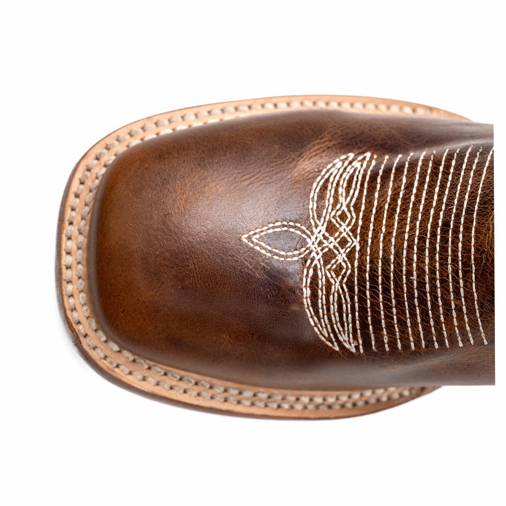 Ranch Mode Maggie Embroidered Square Toe Pull On Cowboy Boots