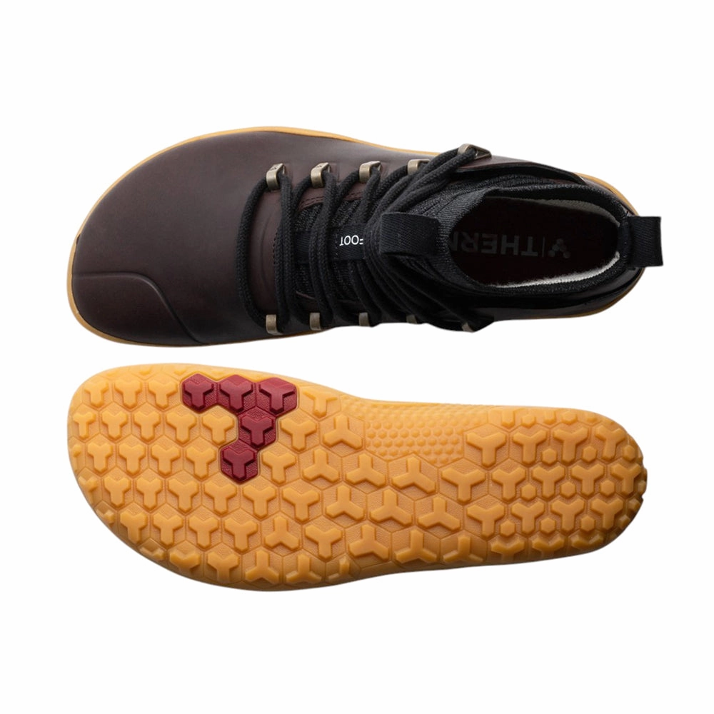 Rugged Look Heat-resistant Magna Leather Firm Ground Round Toe Hiking Boots