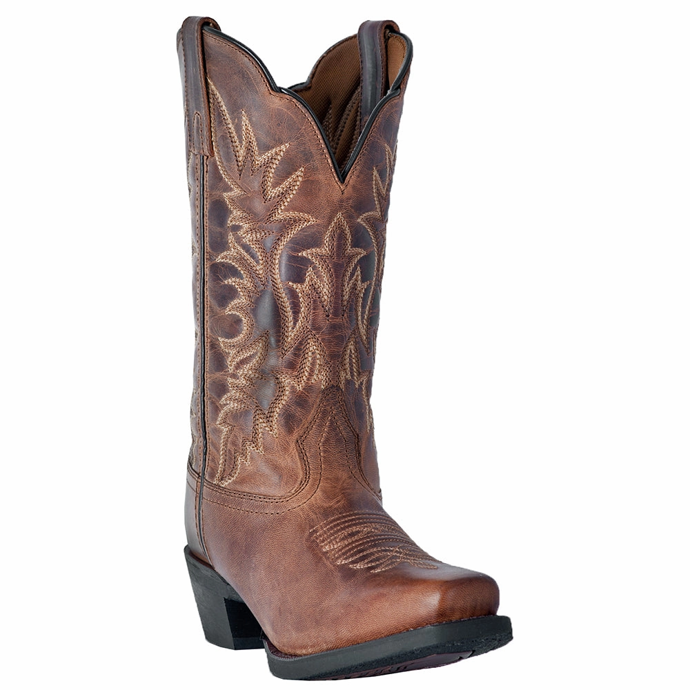 Seamless Comfort Weather Resistant User Heat-resistant Malinda Distressed Embroidered Square Toe Cowboy Boots