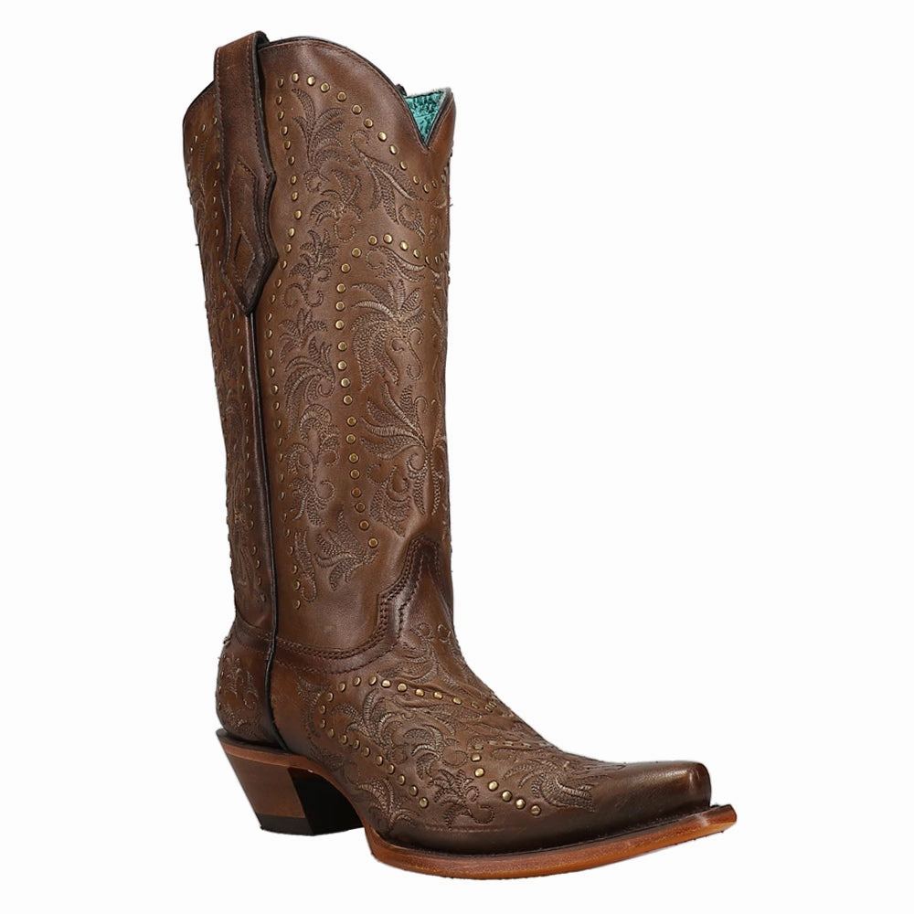 Maple Embroidered Studded Snip Toe Cowboy Boots Perfect Fit