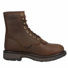 Workhog 8 Inch Lace Up Electrical Hazard Soft Toe Work Boots Vibration Reduction