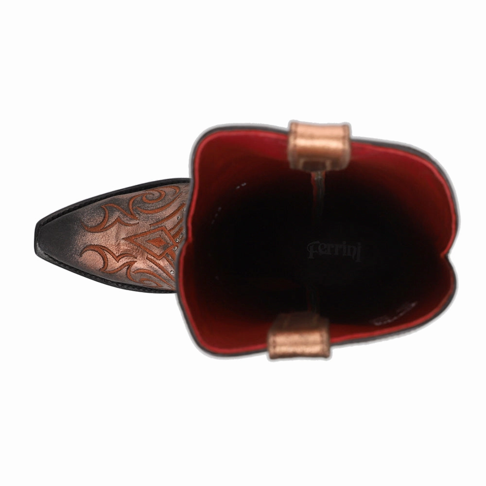 Supportive Build Warm Comfort Masquerade Metallic Studded Snip Toe Cowboy Boots