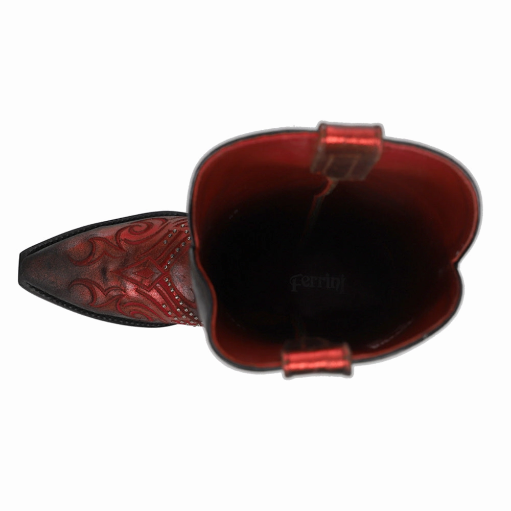 Breathable fabric Masquerade Metallic Studded Snip Toe Cowboy Boots