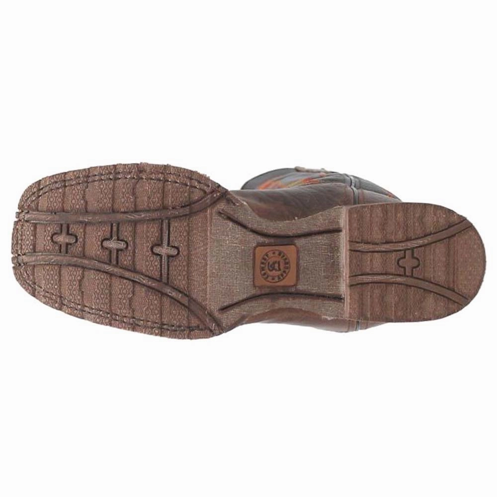 Flexible Support trendy teenagers' looks Isaac Square Toe Cowboy Boots