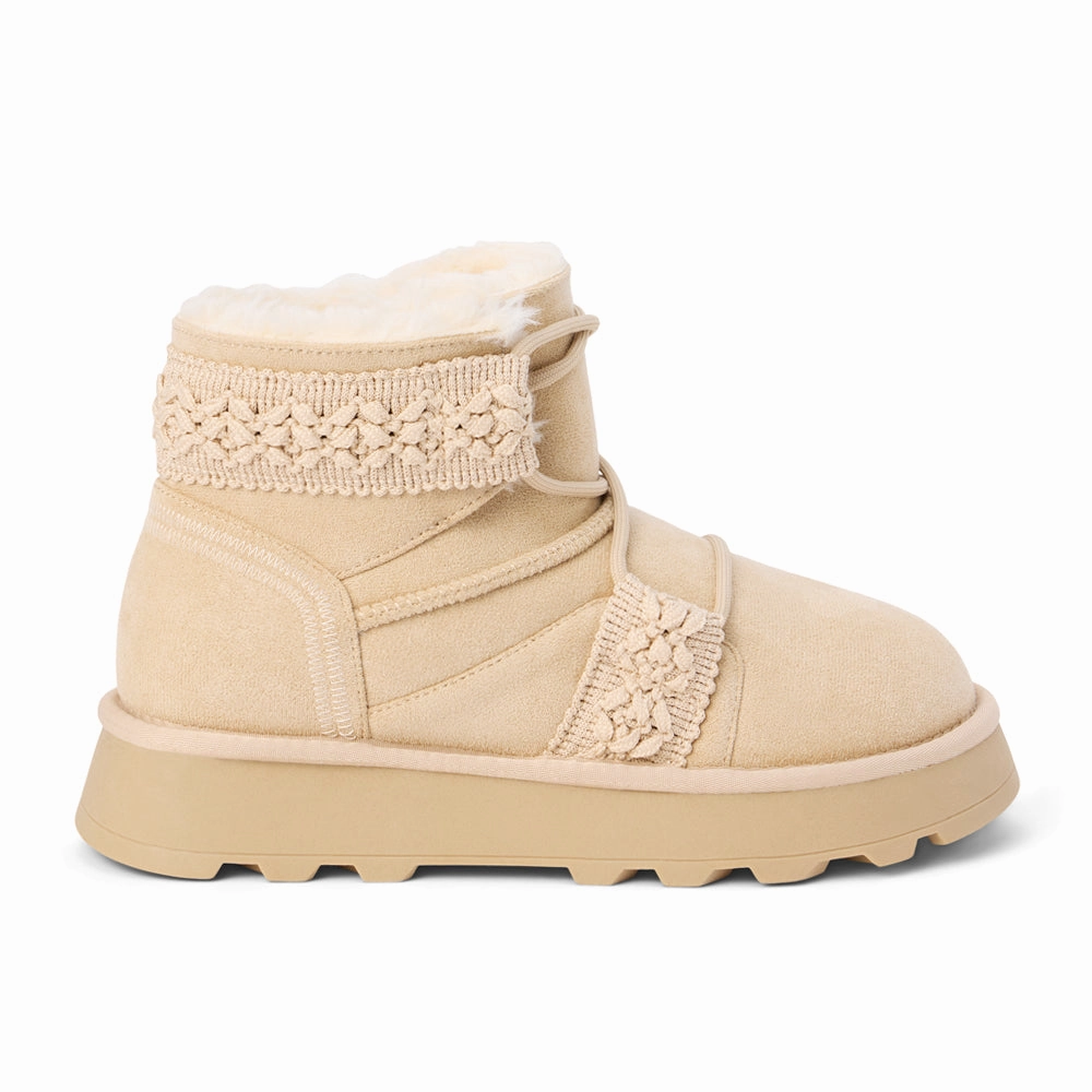 Matterhorn Embroidered Round Toe Pull On Booties Soft Padding Adjustable Fastening