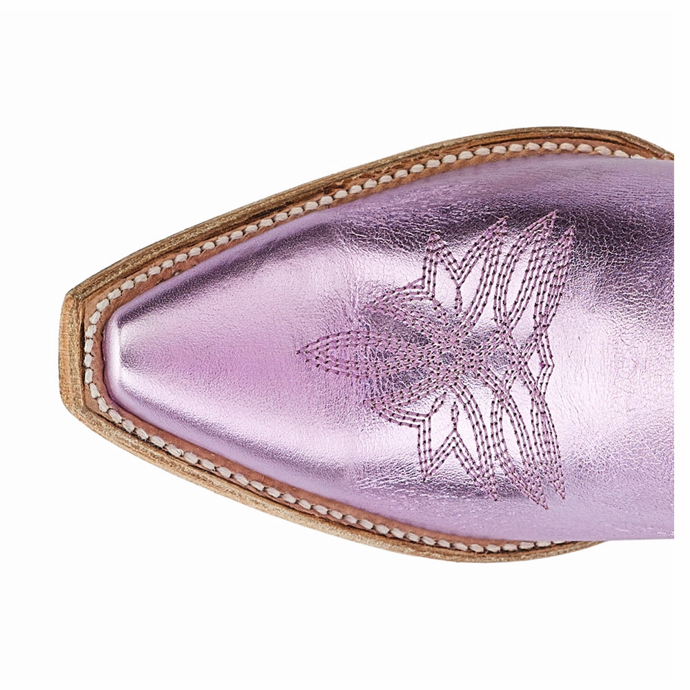 Smokeshow Embroidered Metallic Snip Toe Cowboy Boot Breathable Uppers