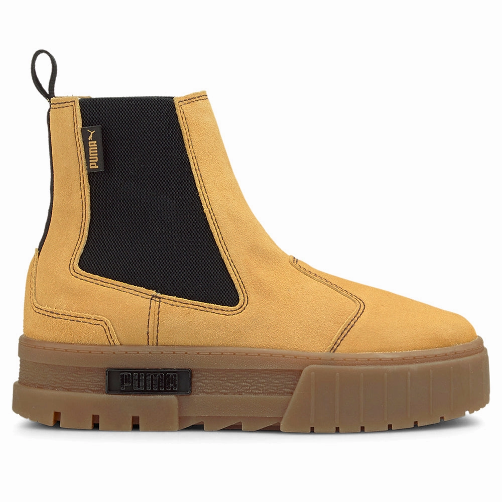 Rapid Lacing System Extreme Durability Mayze Suede Round Toe Platform Chelsea Boots