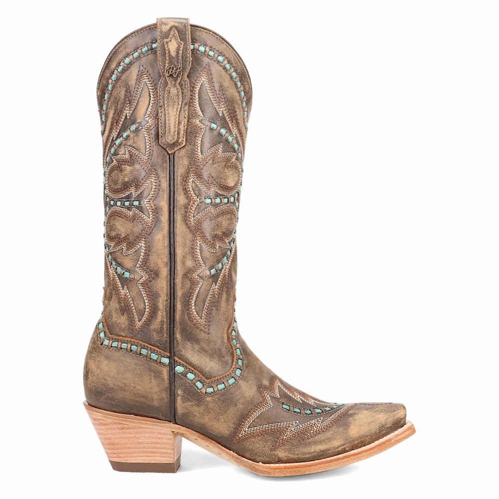 Middle-Aged Man Mesa Embroidered Snip Toe Pull On Cowboy Boots