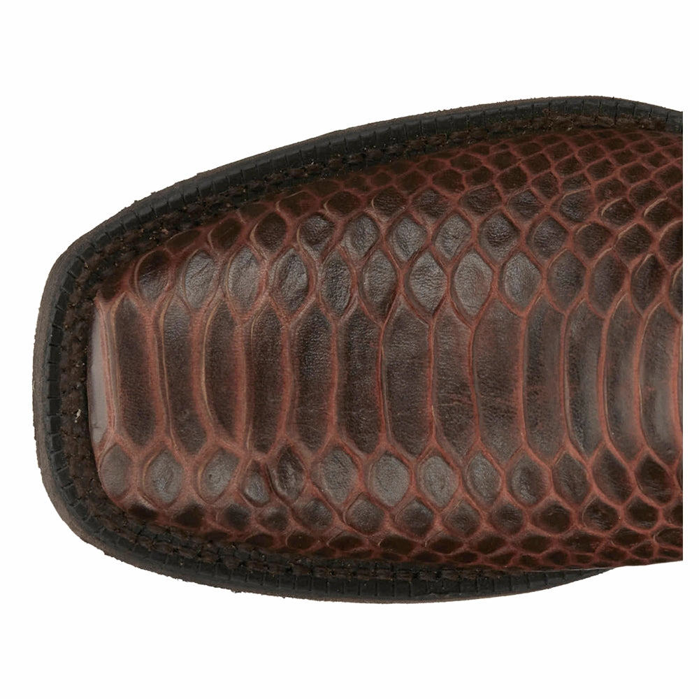 Mescalero Snake Print Square Toe Cowboy Boots Chic Comfort