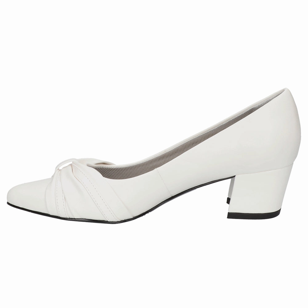 Mesh Fabric Millie Pointed Toe Block Heel Pumps