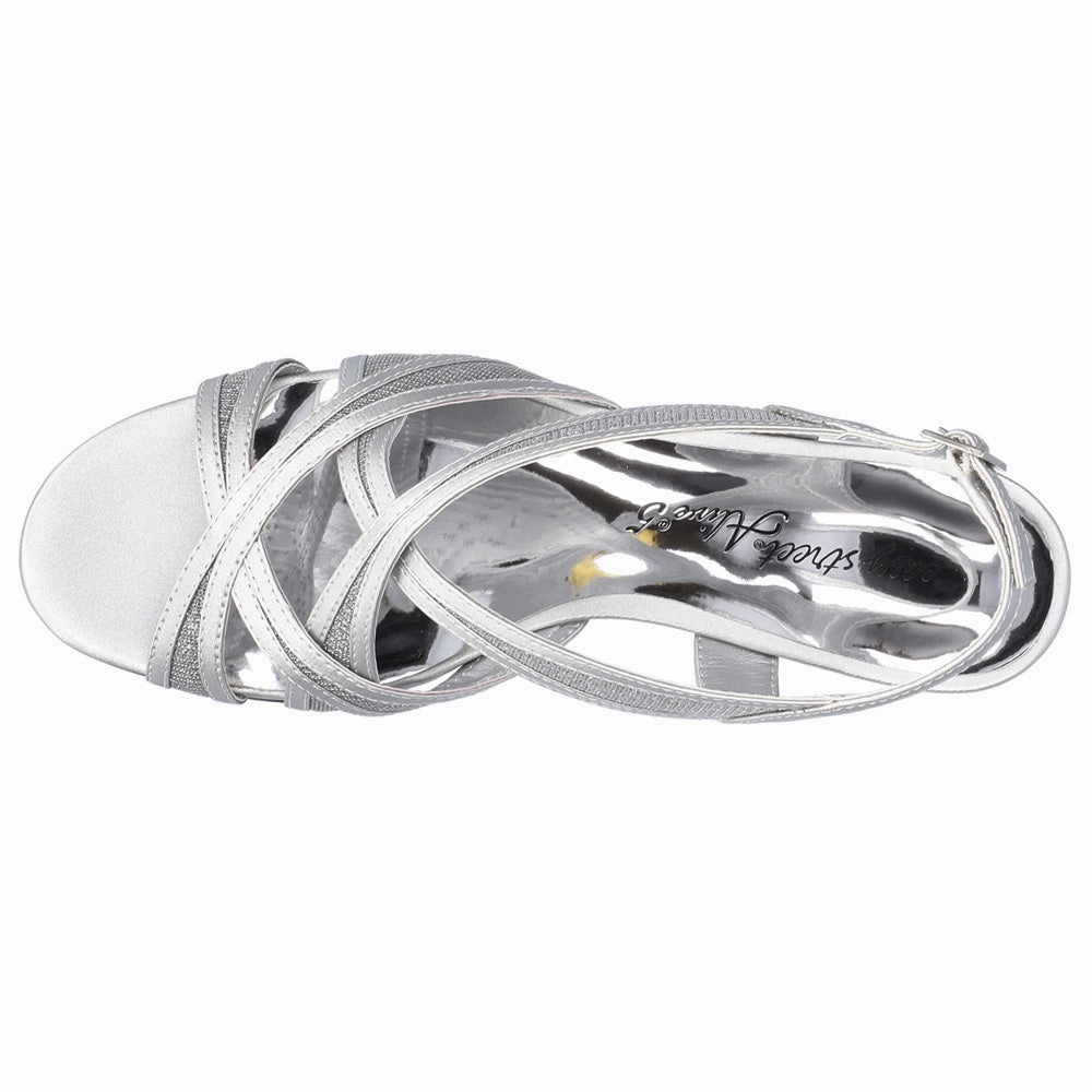 Icon Look Rain Resistant Tristen Metallic Glitter Kitten Heel Slingback Sandals