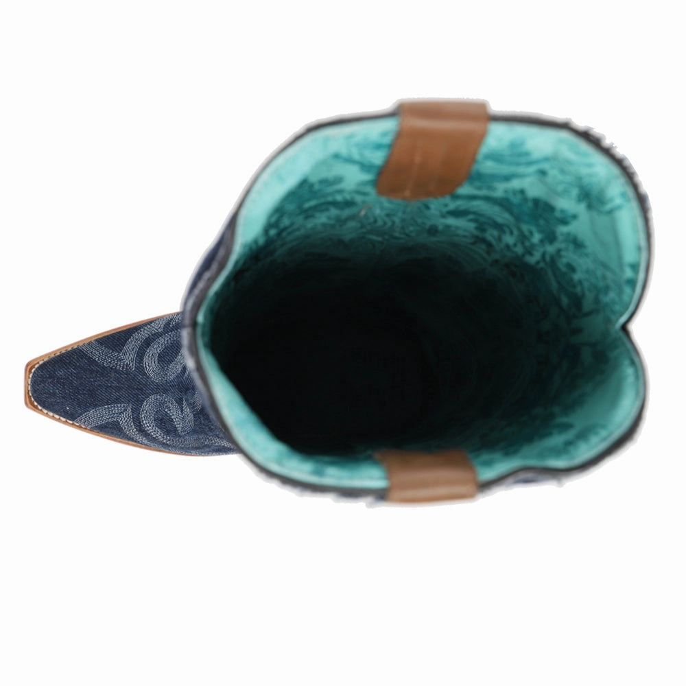 Embroidered Tall Pointed Toe Cowboy Boots Quick Drying River Crossing Mesh Upper