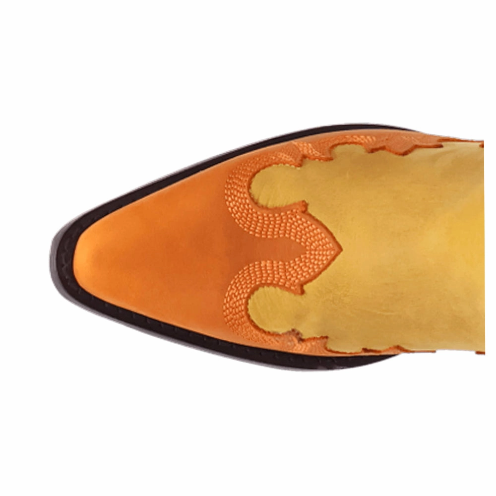 Minimal Aesthetic Holy Roller Embroidered Tooled-Inlay Snip Toe Cowboy Boots