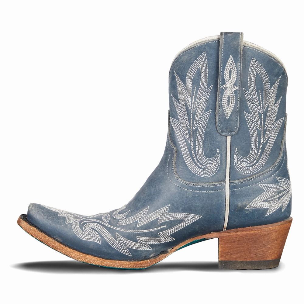 Olive Tone Lexington Embroidered Snip Toe Cowboy Bootie