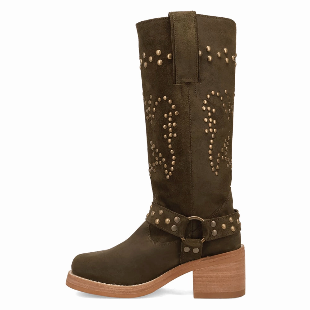 Reflective Safety Details Abrasion Resistant Material Troubadour Studded Round Toe Pull On Boots