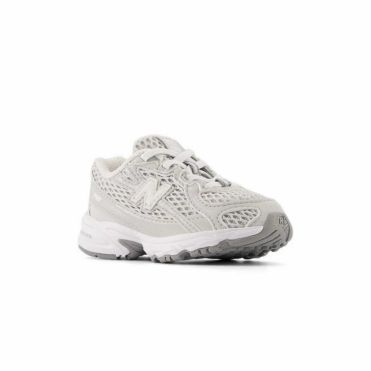 Modern sole half - size Kids 740 Bungee Lace 'Grey Matter White'