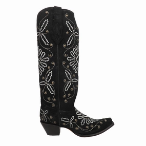 Stylish Appeal Luminescent Embroidered Studded Snip Toe Cowboy Boots