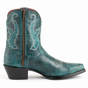 Quick Drying Mountain Climber Chunk Heel Molly Embroidered Snip Toe Zippered Cowboy Booties