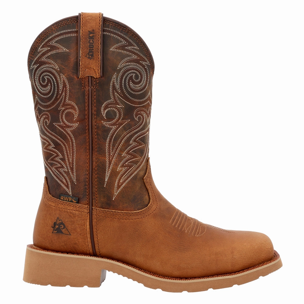 enjoyable seniors' comfort Monocrepe 12 Inch Waterproof Steel Toe Work Boots